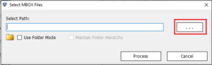 add the folder containing mbox file